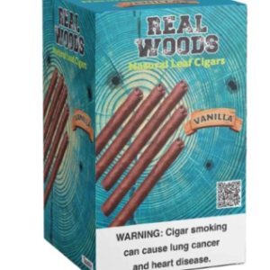 product / real woods natural leaf cigars 8/5ct 40 cigars vanilla flavour