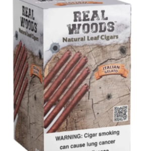 real woods natural leaf cigars 8/5ct 40 cigars italian gelato russian cream flavour